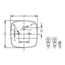 Fanale a tre camere SAW / HELLA 2008 sinistra / destra,...