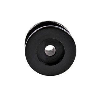 Ronde knop 6/8 mm touw, kunststof, aan beide zijden monteerbaar, Ø 30 mm