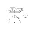De Haan - Spatbord voor enkelassige modellen HR 2480, H 2413/12, B 240 / S 800 mm