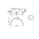 De Haan - spatbord voor enkelasser modellen HR 2680, H 2613/12, B 260 / S 800 mm