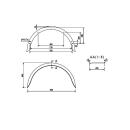 De Haan - spatbord voor enkelasser HR 2686, H 2614/12, B 260 / S 860 mm