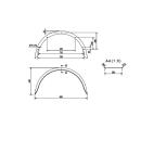 De Haan - spatbord voor enkelasser HR 2886, H 2814/12, B 280 / S 860 mm