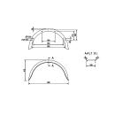 De Haan - spatbord voor enkelasser modellen HR 1880, H 1813/12, B 180 / S 800 mm