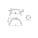 De Haan - spatbord voor enkelasser modellen HR 2475, H 2412/12, B 240 / S 750 mm