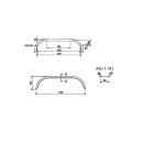 De Haan spatbord tandemas THRD 26150, H 2620/12, B 260 / S 1500 mm