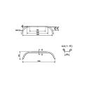 De Haan spatbord tandemas THRD 22155, D 2220/12, B 220 / S 1550 mm