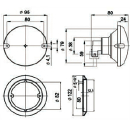 Rem achterlicht, BRS 710-W, helder glas, centrale...