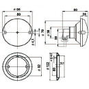 Achteruitrijlicht, W 710-W, helder glas, schuine centrale stekker