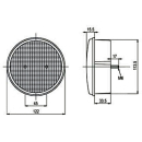 Reversing light with reflector red, 730/12 LED, 500 mm...