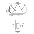 Multipoint II 5-pin right tail, brake, flashing RFS KZL...