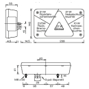 Multipoint 5 LED højre bagbremseblinkende RFS KZL,...