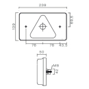 MultiLED, rechts met driehoekige reflector, RFS,...