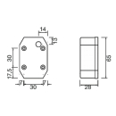 Flexipoint I position light, white rubber holder DC 0.5m...