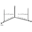 Cable set 5 m long. with PVC plug, 7-pin with outlet for DC conn.